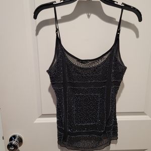 Cami, black n blue beads